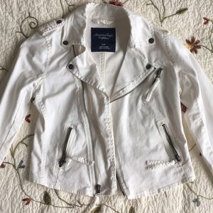 American Eagle White Denim Jacket